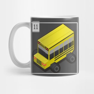 11 - Pixel Cars - Little school bus Mug